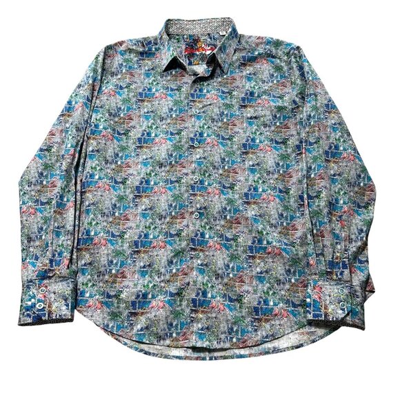 Robert Graham Men's XL Multicolor Button Down Long Sleeve Shirt - Picture 1 of 9